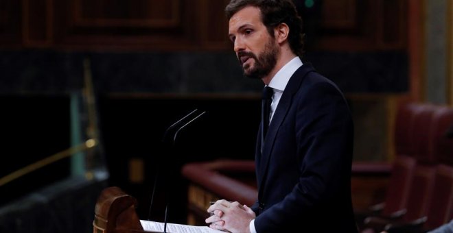 Casado anuncia la abstención del PP a la prórroga del estado de alarma y advierte de que en las siguientes votará en contra