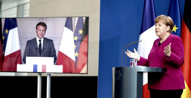 "Depende de nosotros": así resucitaron Merkel y Macron la solidaridad en la UE