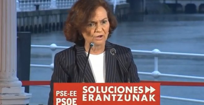 Carmen Calvo: "Nos gusta el Estatuto de Gernika y nos gusta que se cumpla"