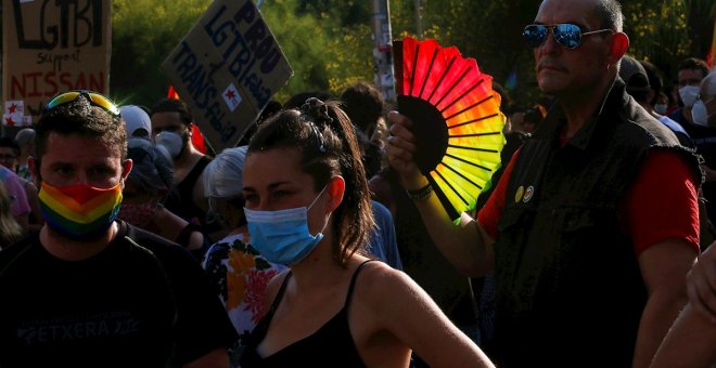 El colectivo LGBTI reivindica sus derechos en una manifestación en Barcelona