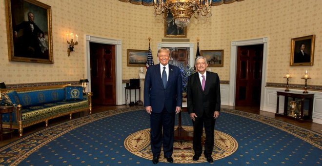 López Obrador, a Trump: "Estamos aquí para agradecerle cómo se ha portado con nuestro pueblo digno, libre y soberano"