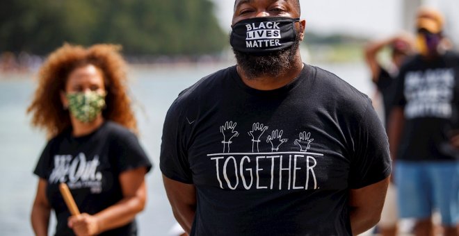 Una manifestación antirracista en Washington marca el 57 aniversario del discurso 'I have a dream' de Luther King