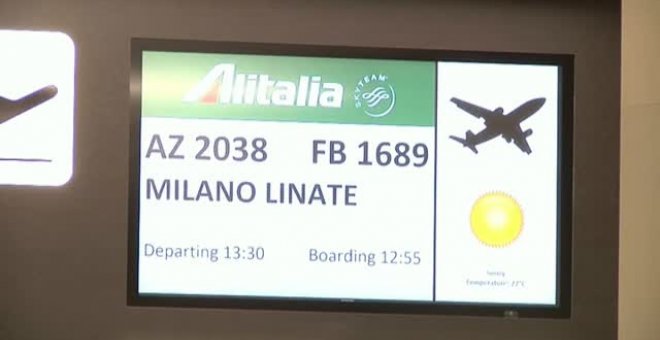 Dos vuelos libres de COVID al día entre Roma y Milán