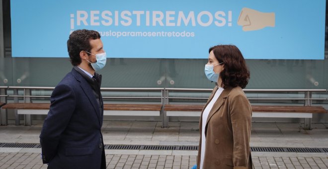 Ayuso, la gran apuesta de Casado en Madrid, cada vez más cuestionada en el PP