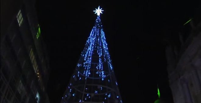 Inaugurada la iluminación navideña de Vigo