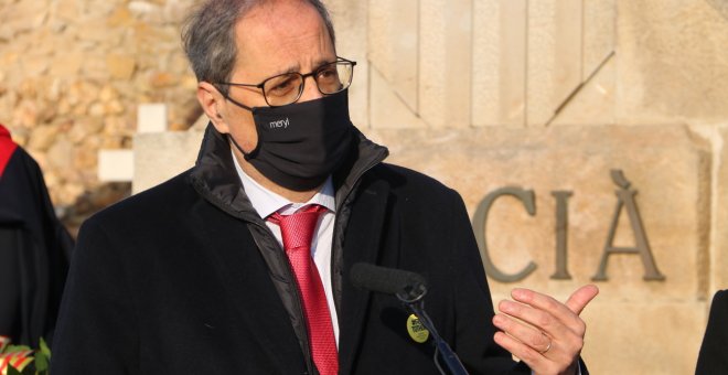 Torra, condemnat per segona vegada a inhabilitació per no despenjar una pancarta