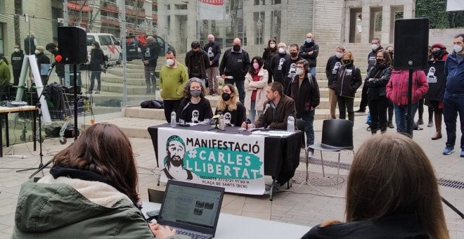 Llibertat per al Carles, el veí de Sants empresonat durant les protestes per Hasél