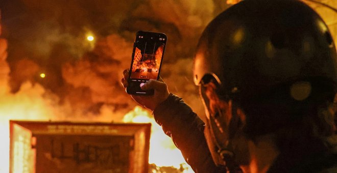 Siete detenidos en Terrassa en una manifestación pro Hasél con incidentes