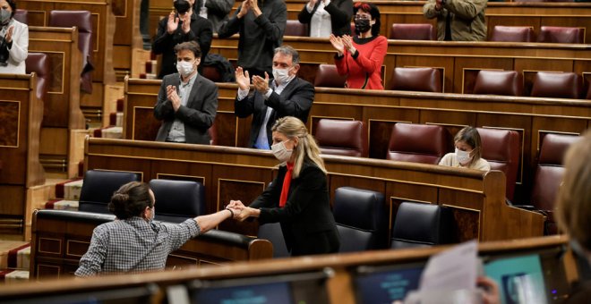Pablo Iglesias, a Yolanda Díaz de cara a futuros conflictos internos: "Hay que dejar votar a todo el mundo"