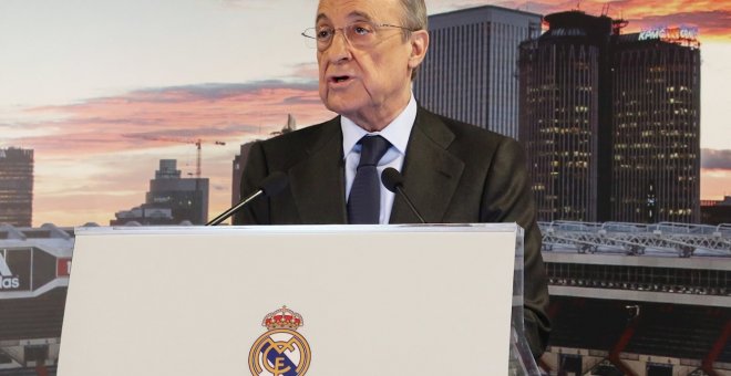 Florentino Pérez no se da por vencido: asegura que la Superliga "sigue existiendo, está en 'stand by'" y carga contra la UEFA