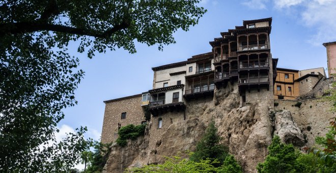 El principal acceso peatonal a las Casas Colgadas de Cuenca se derrumba