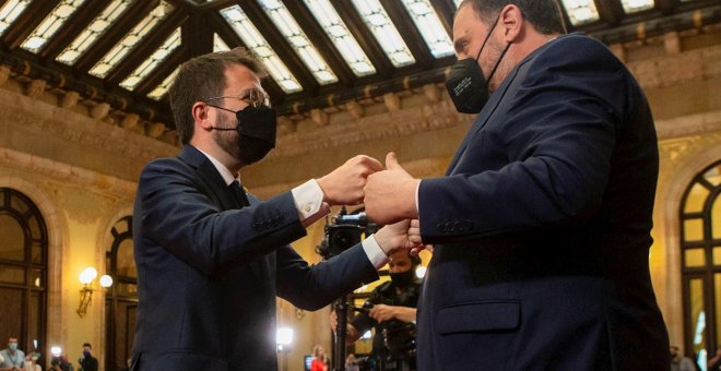 Junqueras vuelve al Parlament el día de la investidura del primer presidente de ERC después de Companys y Macià