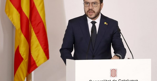 Aragonès proclama su compromiso con la "plena libertad de presos y exiliados"
