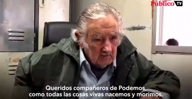 "Por una España que no sea de charanga y pandereta": el mensaje de apoyo de José Mujica a Podemos en su IV Asamblea