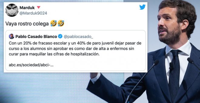 "Doctor Cum Laude en Jeta Como Un Piano": Casado critica que se pueda pasar de curso sin aprobar todo y le recuerdan lo de su máster