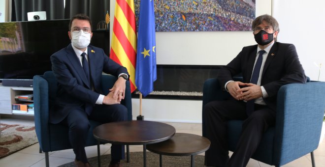 Aragonès i Puigdemont coincideixen que els indults són "un primer pas" però "no són la solució"