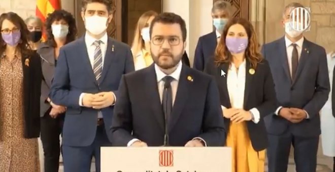 La reacción de Pere Aragonès al indulto del Gobierno a los presos del 'procés'