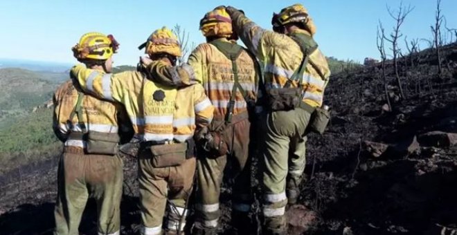 Los bomberos forestales valencianos, en huelga contra la temporalidad