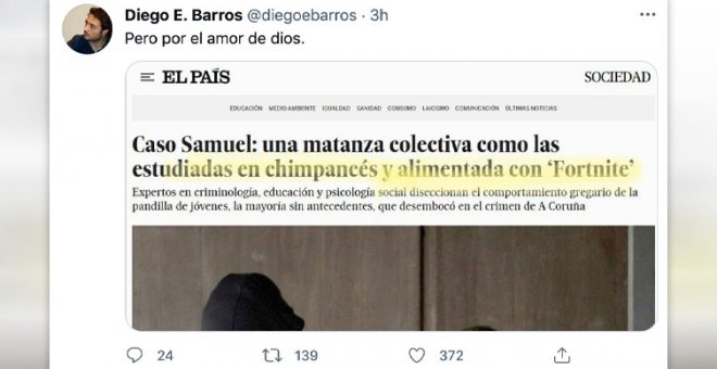 "¿Por qué hablar de homofobia cuando puedes echar la culpa al 'Fortnite'?": críticas a un artículo de 'El País' sobre el crimen de Samuel