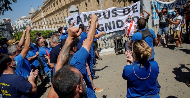 Los trabajadores no se resignan al cierre de la planta de Airbus en Puerto Real