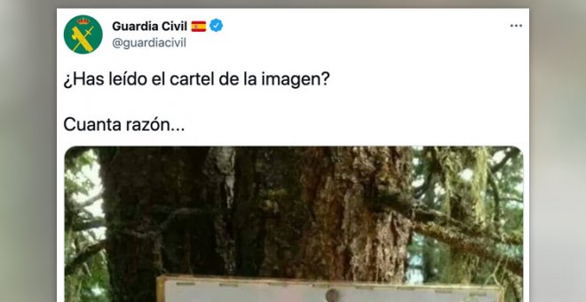 El tuit de la Guardia Civil sobre cómo comportarse en el bosque que triunfa en las redes