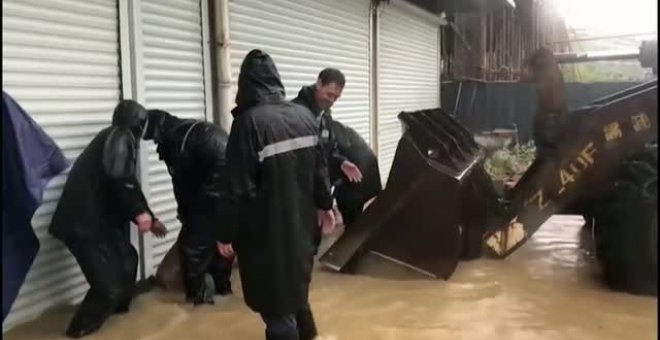 China se prepara para la llegada del tifón In-Fa en medio de las inundaciones