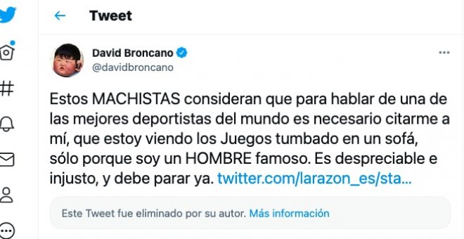 David Broncano estalla en Twitter contra 'La Razón' por otro titular machista: "Es despreciable e injusto"