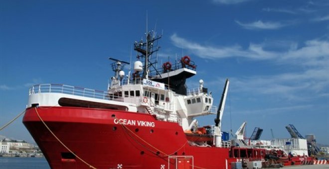 El barco humanitario Ocean Viking rescata a 175 personas en el Mediterráneo