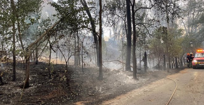 La Guardia Civil investiga el origen del incendio de la localidad madrileña de Batres