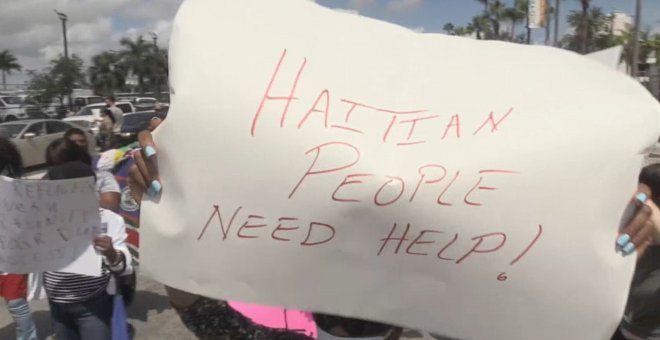 "La vida de los haitianos importa. Alto a las deportaciones"