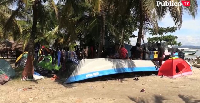 Así viven los haitianos que esperan para cruzar la frontera colombiana