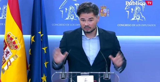 Rufián se desmarca de seguir la estela de Unidas Podemos respecto al acuerdo de Presupuestos y la ley de Vivienda