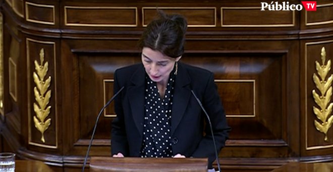 Pilar Llop, a Macarena Olona: "¿Es ejemplar increpar a una mujer periodista en los pasillos de esta Cámara por parte de alguien que se esconde en su inviolabilidad parlamentaria?"