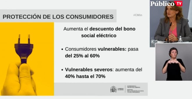 Teresa Ribera anuncia un cheque de 90 euros por familia vulnerable destinado a las "necesidades de calefacción"