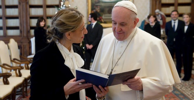 Dominio Público - Yolanda Díaz acelera ante el Papa la construcción de su perfil presidenciable