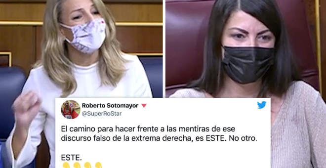 "Son dos minutos pero a Olona le habrán parecido dos años": los tuiteros comentan el vídeo de Yolanda Díaz desmontando a Vox