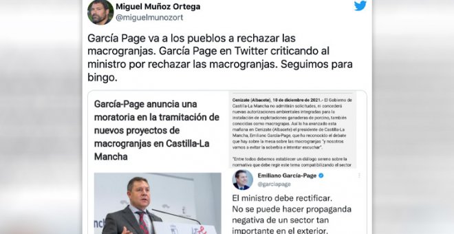 El presidente de Castilla-La Mancha y el de Aragón se suman a Mañueco y tergiversan las palabras de Garzón