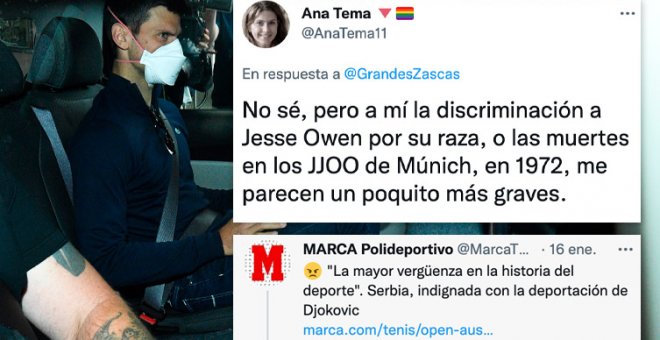 Describen la deportación de Djokovic como "la mayor vergüenza en la historia del deporte" y los tuiteros responden