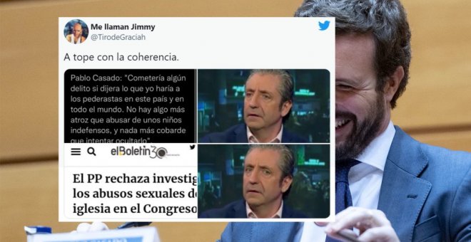 La contradicción de Pablo Casado sobre los abusos sexuales y la Iglesia bate un nuevo récord: "A tope con la coherencia"