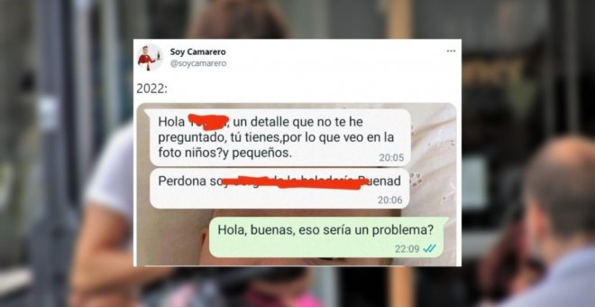 El indignante WhatsApp compartido en Twitter en el que rechazan contratar a una mujer por tener hijos