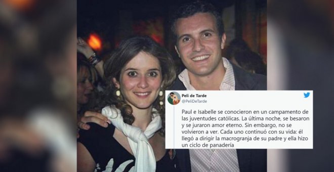 La mayor historia de amor jamás contada: el desternillante hilo de un tuitero sobre la película de Casado y Ayuso