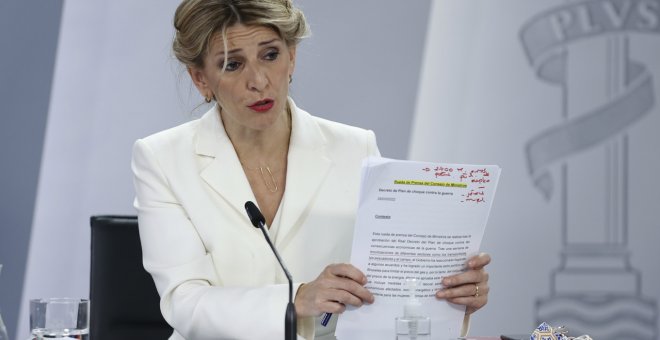 Yolanda Díaz aspira a aprobar la reforma del despido y la ley para democratizar las empresas en 2024