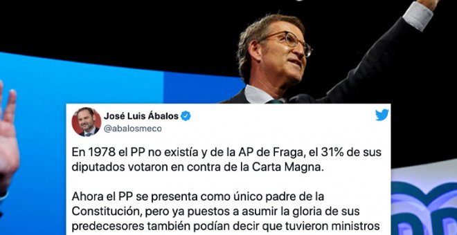 Feijóo dice que son "el partido que redactó la Constitución" y los tuiteros responden: "No vamos a poder creernos ni sus buenos días"