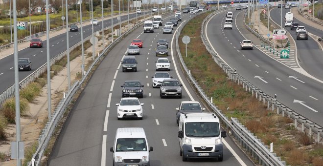 Normalidad en las carreteras españolas en el Domingo de Ramos