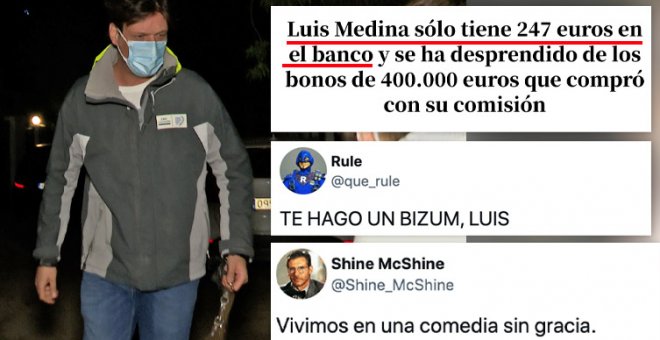 Indignación y cachondeo en las redes al trascender que Luis Medina sólo tiene 247 euros en el banco: "Blanqueo y en botella"