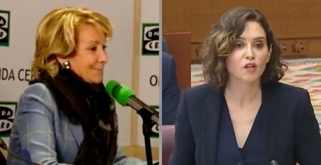 Ayuso pone "la mano en el fuego" por Almeida y le recuerdan cuando Aguirre la puso por Ignacio González