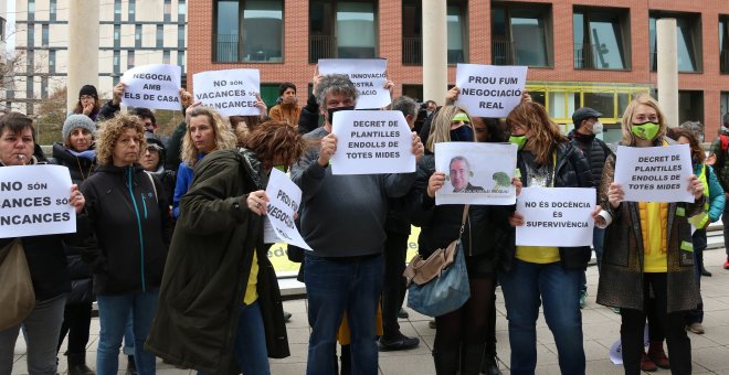 Els docents tornen a la mobilització amb la primera aturada de les quatre previstes fins a final de curs