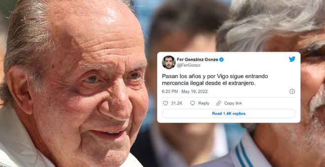 El ingenioso tuit de Gonzo tras la llegada del emérito a Galicia: "Por Vigo sigue entrando mercancía ilegal desde el extranjero"