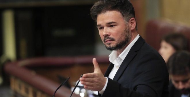 Rufián, a Sánchez: "No poden dir davant de qualsevol escàndol que això és una democràcia plena"