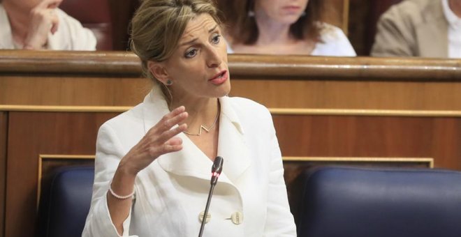 Yolanda Díaz garantiza que las pensiones seguirán ligadas a la inflación y que habrá nueva subida del SMI